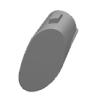 Rubber plug windscherm rechtsonder voor-E100-zwart