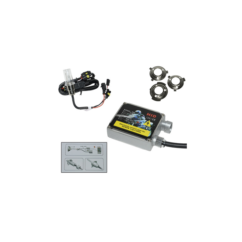 verlichtingsset DMP xenon gelijkstroom niet voor Piaggio (HID DC accu) universeel op op