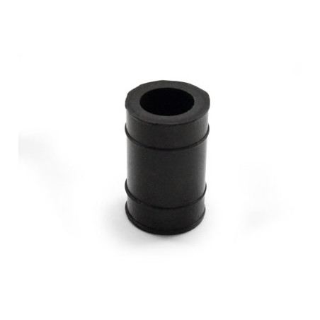 rubber exhaust silenser short 22mm black