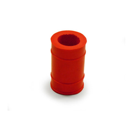 rubber exhaust silenser short 22mm red moped