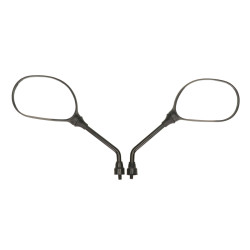 mirror set rectangular rectangular 8mm black moped, scooter, agility