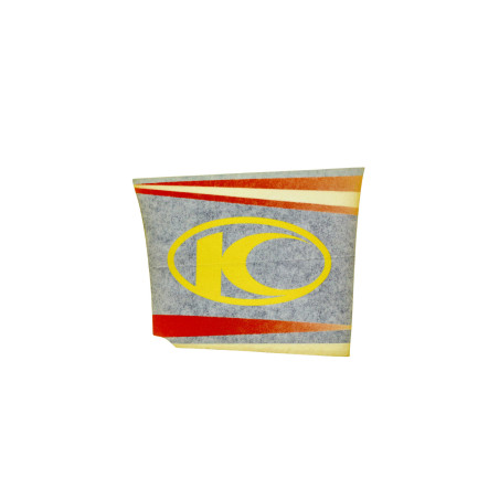 sticker Kymco origineel beenschild links oranje/zwart agility 7003228o