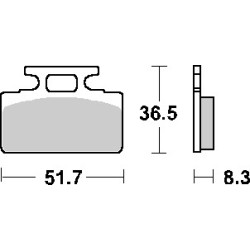 remblokset sbs voor agm Goccia GEV1000, mio, tonik, yup 110hf