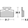 remblokset sbs voor agm Goccia GEV1000, mio, tonik, yup 110hf