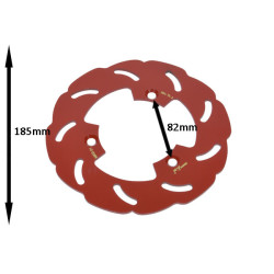 remschijf metrakit wave 3-gaats Rieju achter 185mm rr mkd21 op op