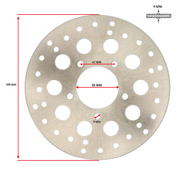 brake disc 5-hole rear 200mm rieju, rs1