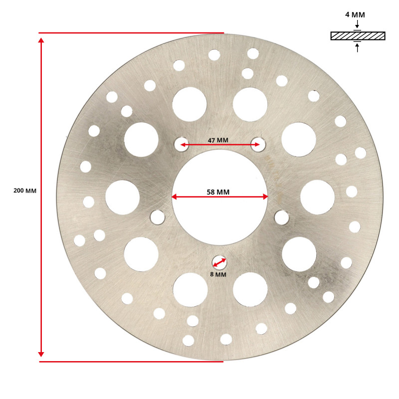 remschijf 5-gaats achter 200mm rieju, rs1
