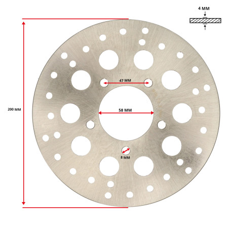 brake disc 5-hole rear 200mm rieju, rs1
