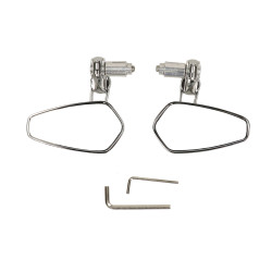 mirror set DMP handlebar mount oval motorbike/scooter oval chrome gts all models, scooter, sprint, zip