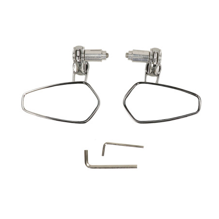mirror set DMP handlebar mount oval motorbike/scooter oval chrome gts all models, scooter, sprint, zip