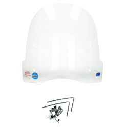 windshield Regia with mounting set universal scooter small (made in EU) clear scooter, scootmobiel