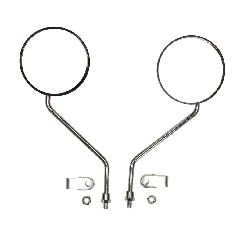 mirror set DMP + clamp round m8 chrome/black universal