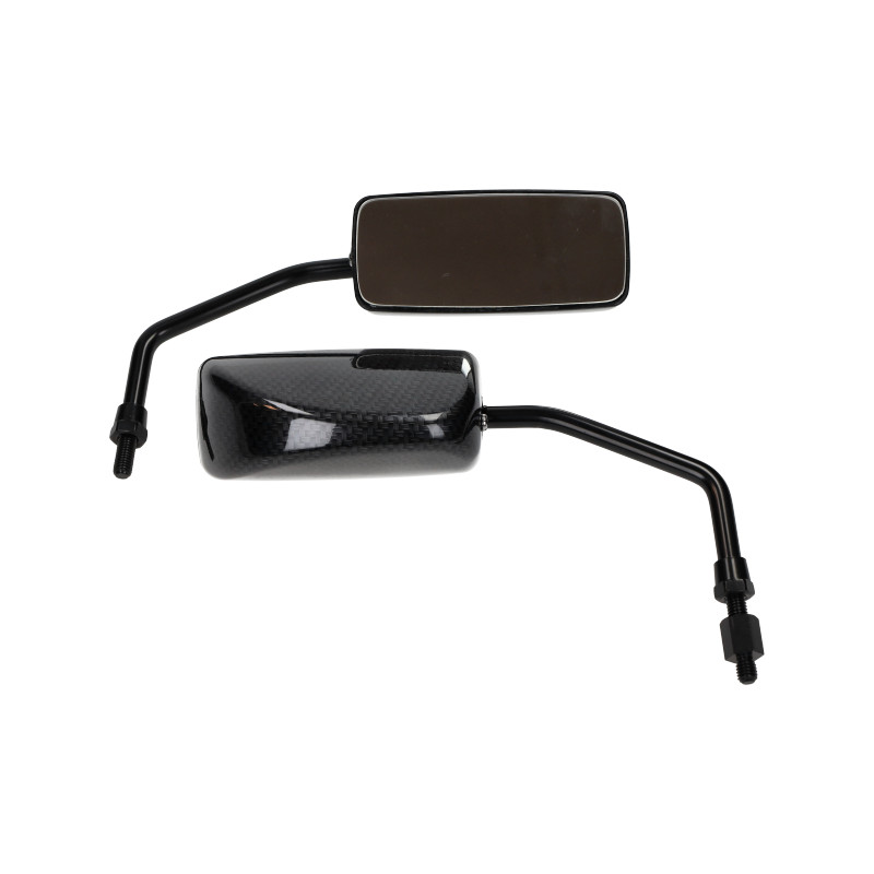 mirror set DMP rectangular sport F1 m8 carbon scooter