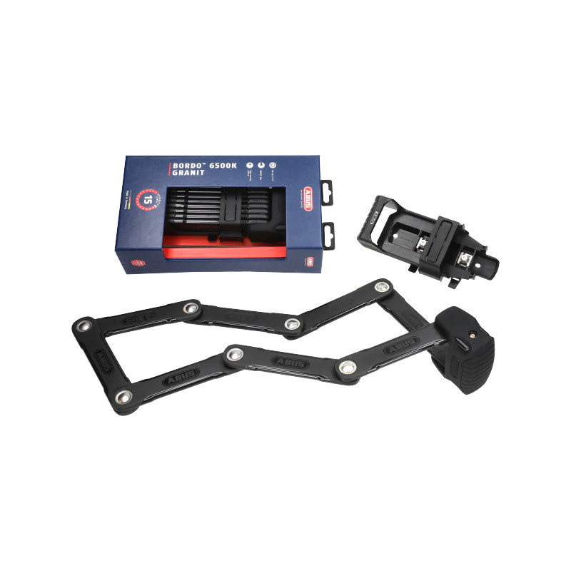 vouwslot abus art 2-sterren + bordo granit x-plus 120mm fatbike 6500/120