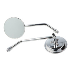 mirror DMP round 80mm adjustable 10mm chrome unique