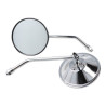 mirror DMP round 100mm adjustable m10 chrome universal