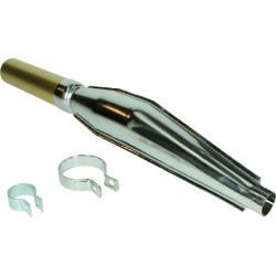 exhaust Jamarcol cross fuego + strap (expansion) 32mm chrome/gold moped