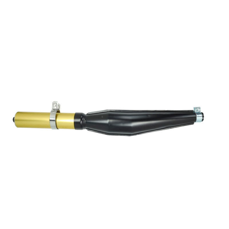 uitlaat jamarcol cross met beugel fuego (expansie) 32mm zwart/goud bromfiets