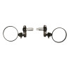 spiegelset DMP stuurbevestiging rond bar-end CNC o.a. carbon gts alle mod., scooter, sprint, zip