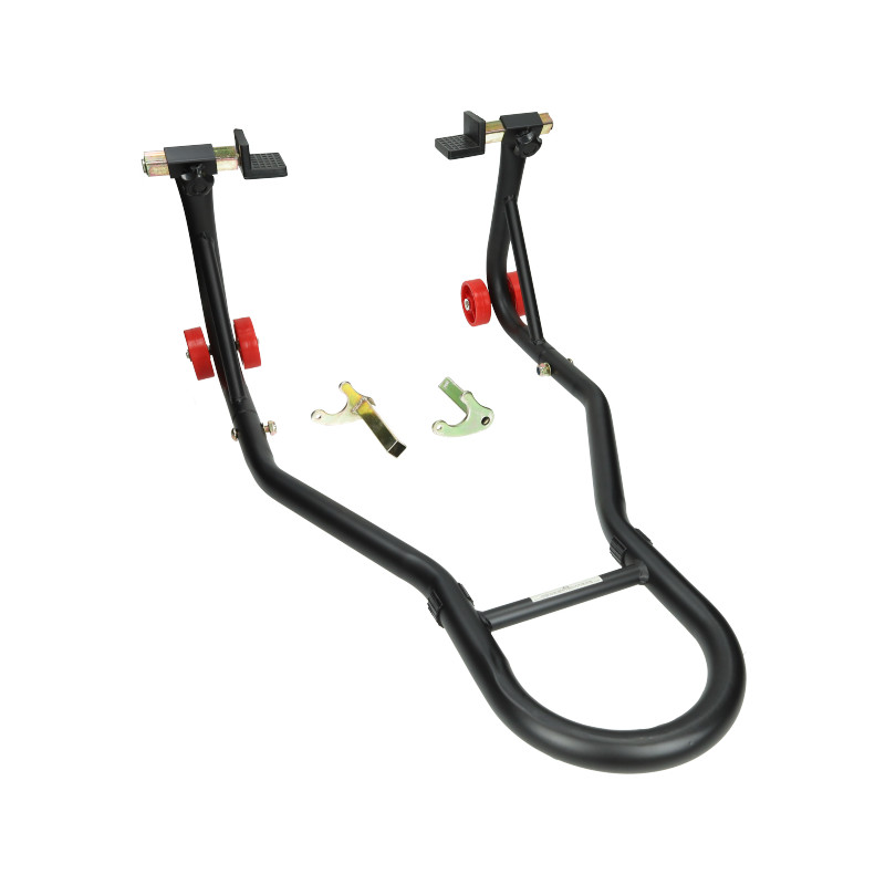 paddock stand power + universeel professioneel achterbrug zwart bromfiets, motorfiets