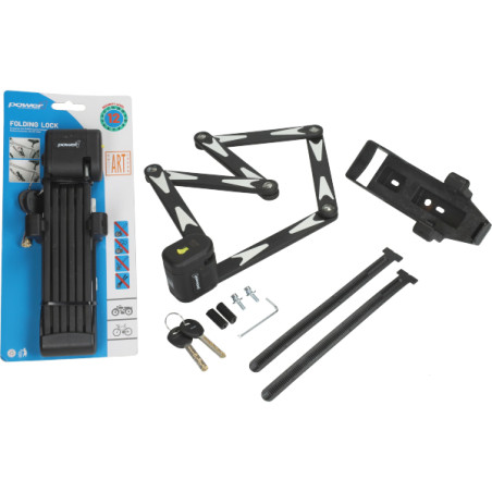 folding lock Power1 art 2-stars /cycle 95cm black bike, fatbike