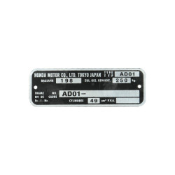 plaatje framenummer ad01 Honda mt5