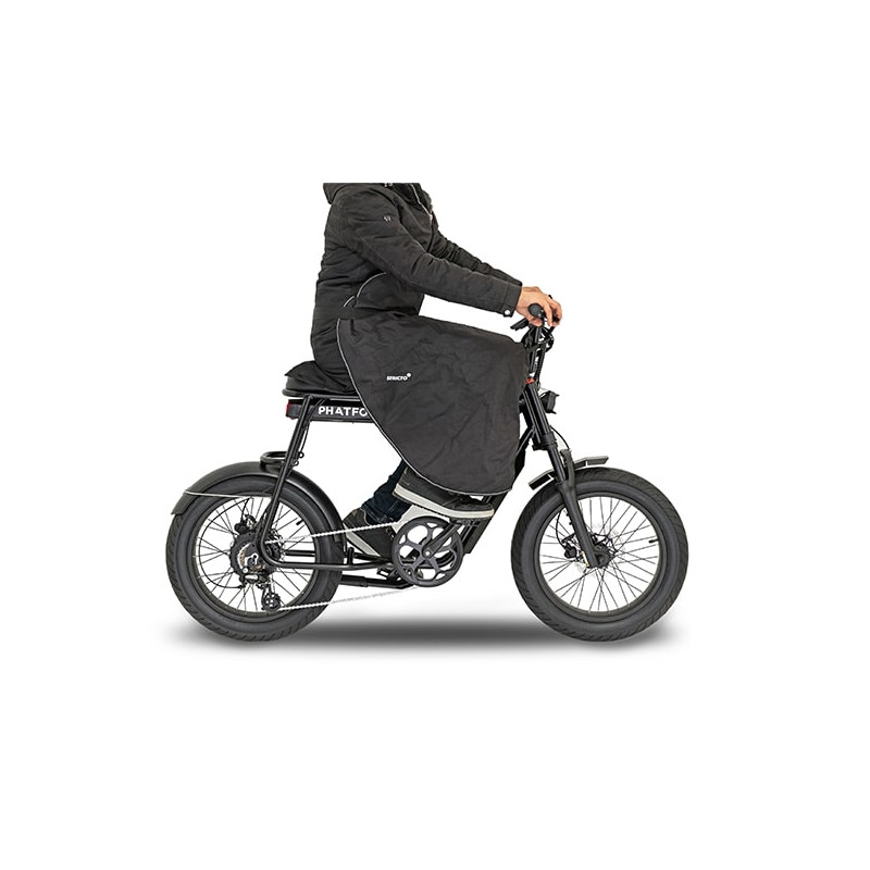 beenkleed Stricto incl. opbergtas bakfiets/ zwart fiets, scootmobiel, fatbike op op