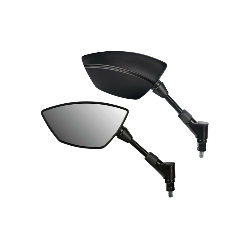 spiegelset lampa universeel e-keur ovaal BAT m10x1.25 zwart motorfiets 91634