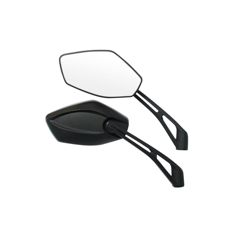 spiegelset lampa universeel infinity m10x1.25 zwart motorfiets 90129