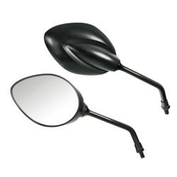 spiegelset lampa universeel e-keur ovaal tori m8x1.25 zwart scooter, motorfiets 90344