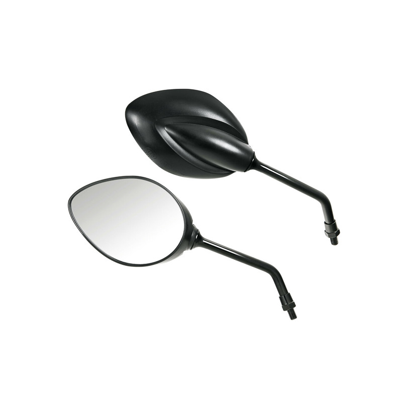 spiegelset lampa universeel e-keur ovaal tori m8x1.25 zwart scooter, motorfiets 90344