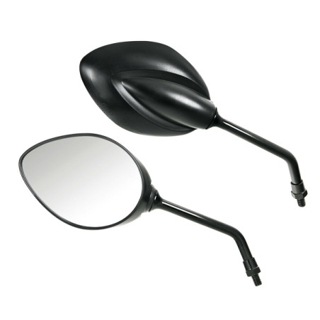 spiegelset lampa universeel e-keur ovaal tori m8x1.25 zwart scooter, motorfiets 90344