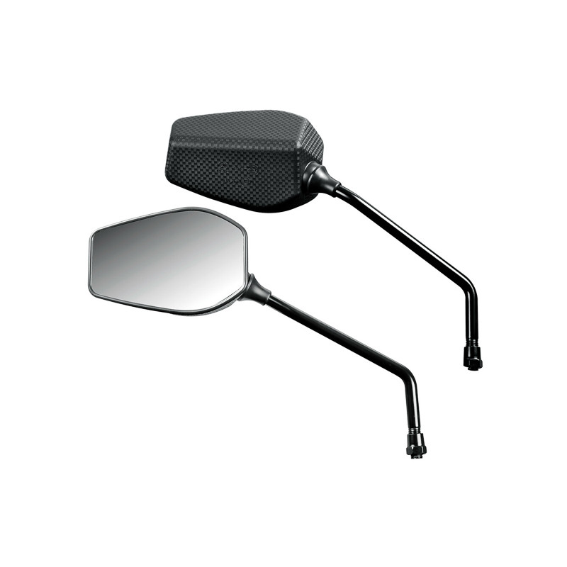 spiegelset lampa E-06 keur universeel Fender m10x1.25 carbon motorfiets 90489