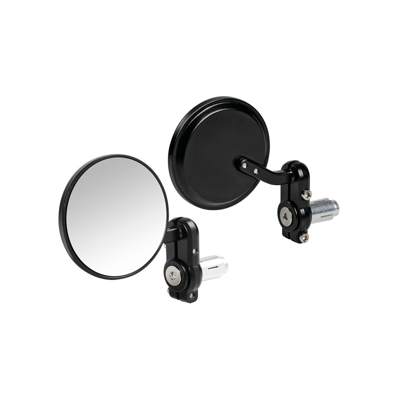 mirror set Lampa bar end universal around black motorcycle, scooter 90491