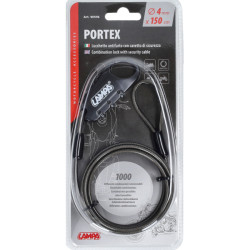 combination lock Lampa + cable 4mm 150cm black fatbike, moped, scooter 90596