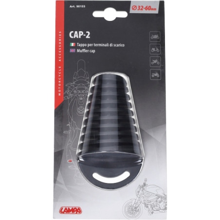 afdekdop lampa uitlaat universeel 32-60mm zwart bromfiets, motorfiets, quad 90155