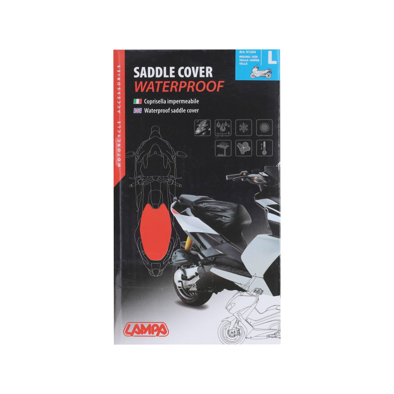 cover Lampa buddyseat waterproof 74x100cm L black 91254
