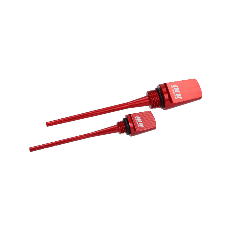 oil dipstick Moto-Nostra set aluminium red gts 125cc, gts 250cc, gts 300, gtv, mp3, vespa op op