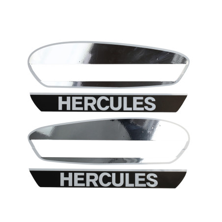stickerset benzinetank chroom/wit hercules