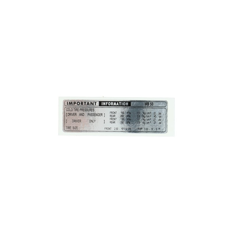 sticker frame information white/black mb5