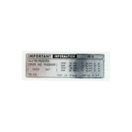sticker frame information white/black mb5