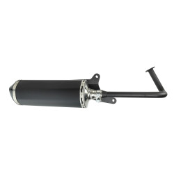 uitlaat jamarcol ovaal (model Akrapovic) zwart/zwart BTC Felice, BTC Riva, china lx/napoli, gts toscana, sco gy6, vx50