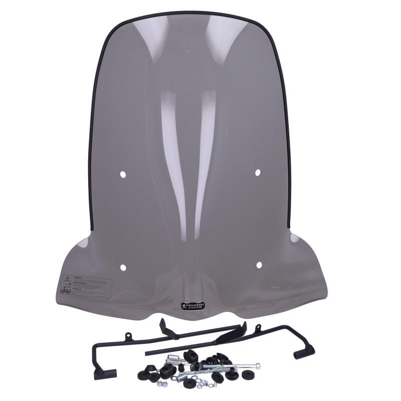 windshield Peugeot original with mounting set high 70cm smoke kisbee pg530-kis-sml