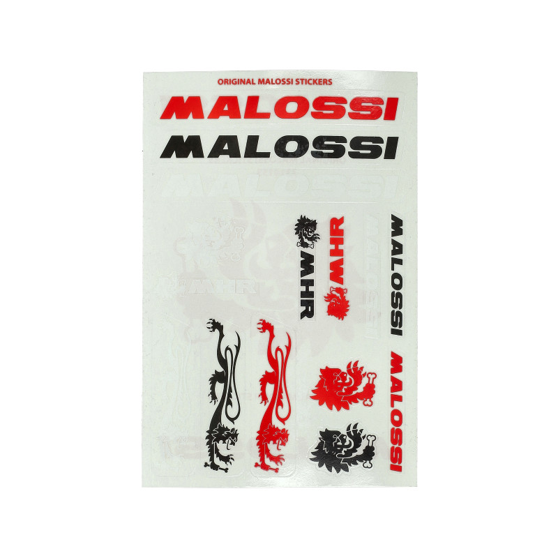 stickerset malossi zwart/rood 12-delig 3318303