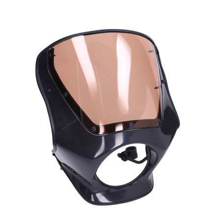 stuurkuip compleet + montageset koplampspoiler zwart ongespoten honda, mb, mb8