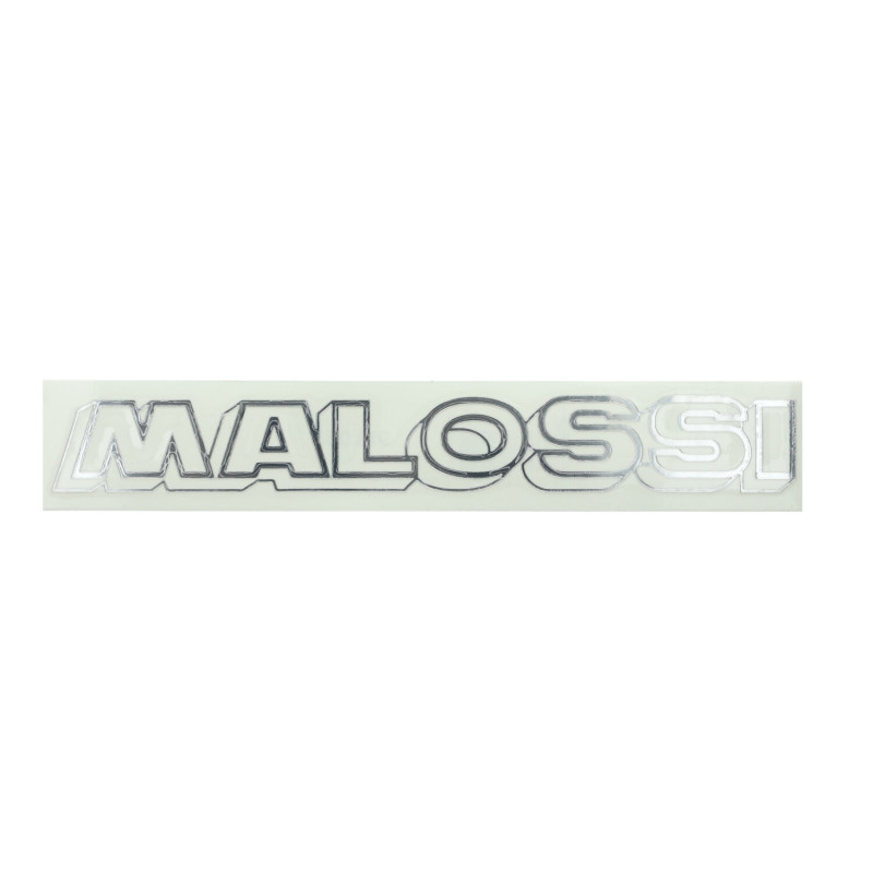 sticker Malossi word [malossi] 22cm chrome 3311439x