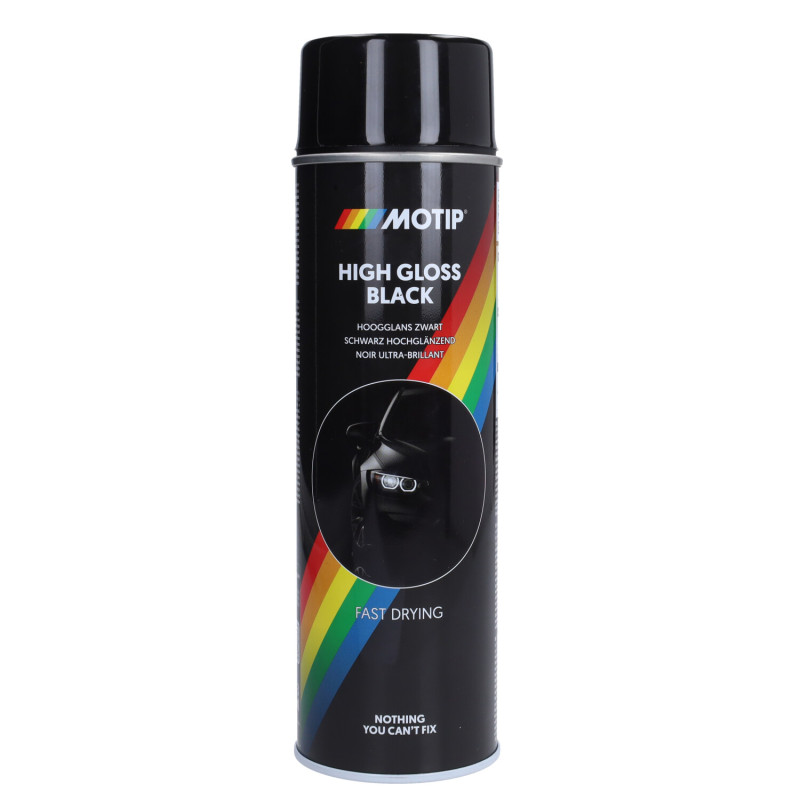 spuitlak motip 500mL spuitbus zwart glans 04005