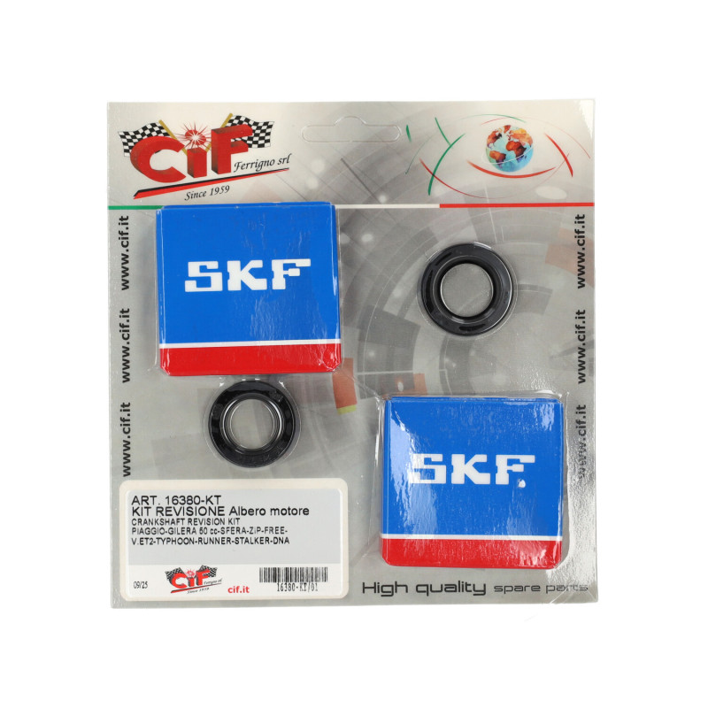 bearing and seal set CIF crankshaft skf 50cc Runner, typhoon, mojito, sco piaggio 2t, sportcity one