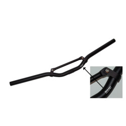 handlebar DMP + bar aluminium 9smal) 22mm black matt scooter