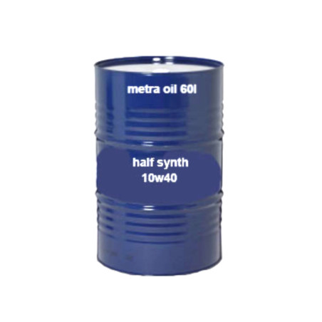 engine oil oil 10W40 half synth metra oil 60L barrel